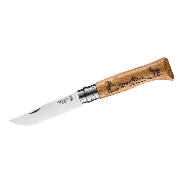 Taschenmesser No 08 ANIMALIA, Gams, Eiche, rostfrei