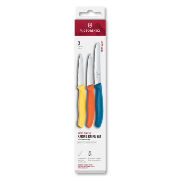 Swiss Classic Gemüsem. Set 3tlg, gerade/Wellen,gelb/orange/blau