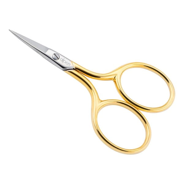 Mini Stickschere vernickelt vergoldet 6.5 cm