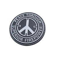Peace Patch, "PEACE THROUGH SUPERIOR FIREPOWER", swat, JTG 3D Rubber Patch