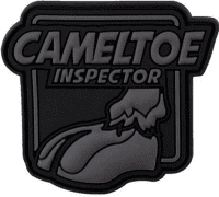 Cameltoe Inspector Patch Black-Grey Patch 3D PVC Cameltoe Inspector Patch Black-Grey Patch 3D PVC