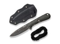 Mini Elementum Fixed Micarta Dark Green Damast