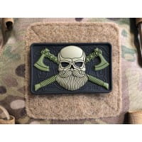 Bearded Skull Patch black-olive 3d Rubber Patch
